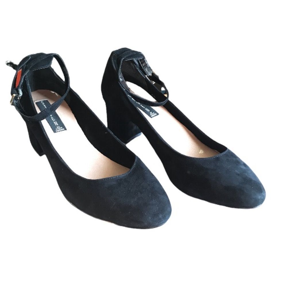 Steven by Steve Madden Leather Velvety Block Heel Mary Jane Size 8M